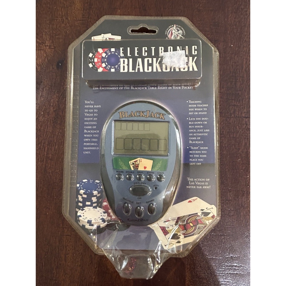 Electronic Black Jack Handheld Game, Excalibur Electronics NEW